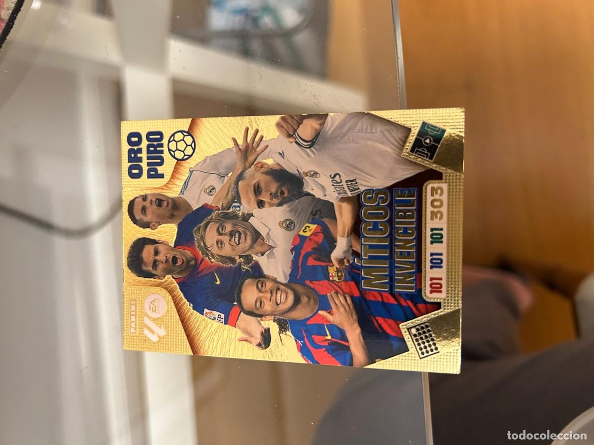Cromos de f&uacute;tbol: MITICOS INVENCIBLE ORO PURO MESSI-CRISTIANO-MODRIC-BENZEMA NUEVO
