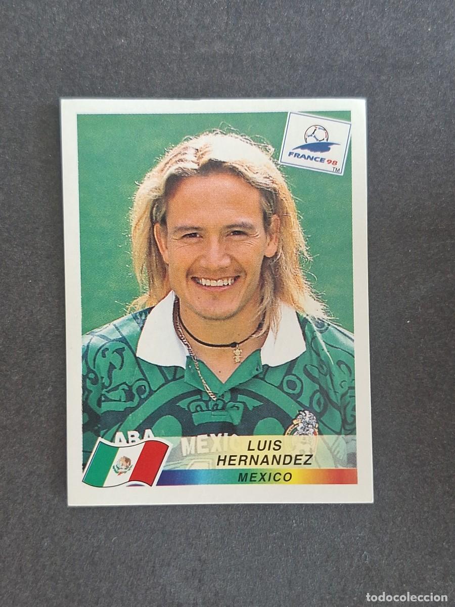 Cromos de f&uacute;tbol: L1 LUIS HERNANDEZ SELECCION MEXICO 367 MUNDIAL FRANCIA 98 PANINI NUNCA PEGADO SIN PEGAR