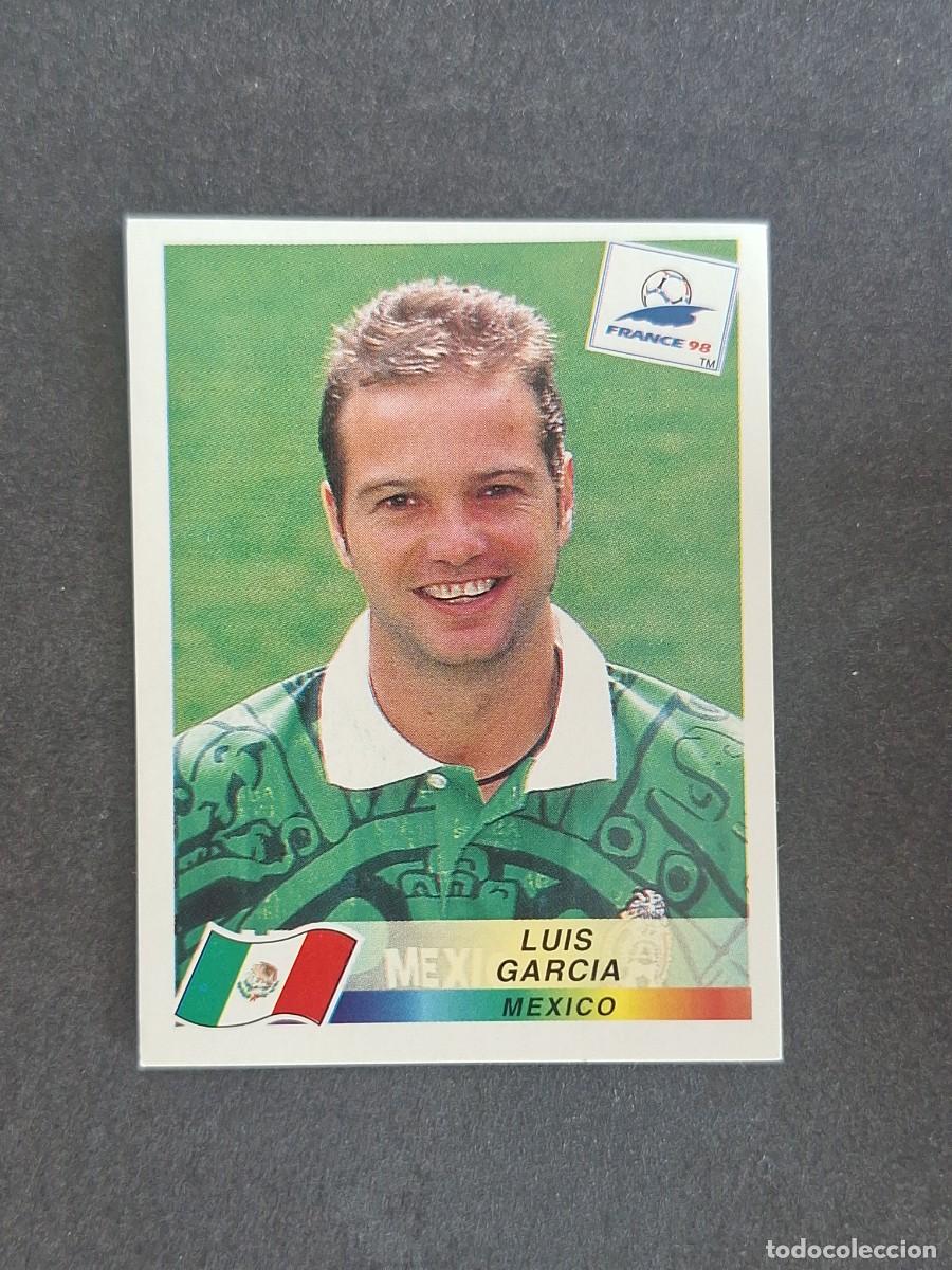 Cromos de f&uacute;tbol: L1 LUIS GARCIA SELECCION MEXICO 368 MUNDIAL FRANCIA 98 PANINI NUNCA PEGADO SIN PEGAR