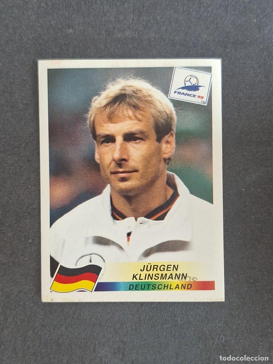 Cromos de f&uacute;tbol: L1 J&Uuml;RGEN KLINSMANN SELECCION ALEMANIA 386 MUNDIAL FRANCIA 98 PANINI NUNCA PEGADO SIN PEGAR