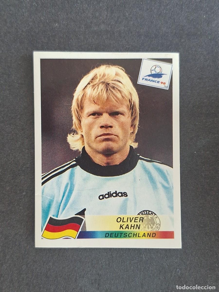 Cromos de f&uacute;tbol: L1 OLIVER KAHN SELECCION ALEMANIA 388 MUNDIAL FRANCIA 98 PANINI NUNCA PEGADO SIN PEGAR