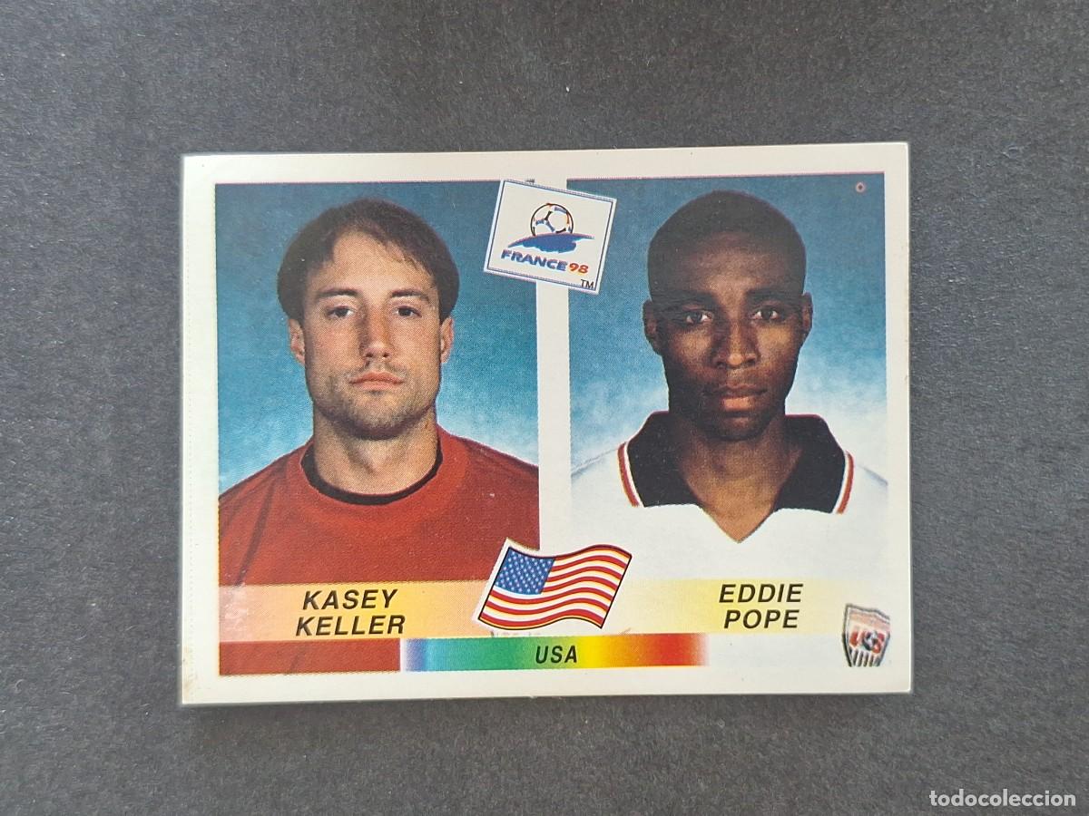 Cromos de f&uacute;tbol: L1 KASEY KELLER - EDDIE POPE SELECCION USA 408 MUNDIAL FRANCIA 98 PANINI NUNCA PEGADO SIN PEGAR