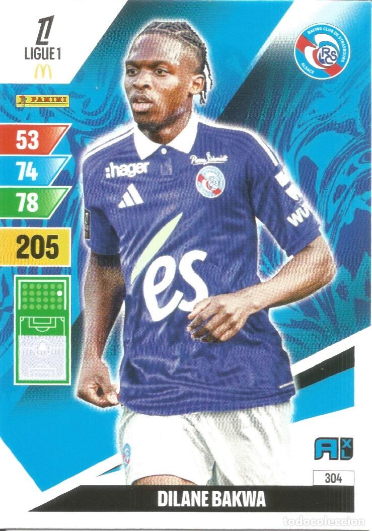 Cromos de f&uacute;tbol: Carta N&uacute;mero 304 - D. Bakwa - Strasbourg - Ligue 1 McDonald's 2024-25 - Adrenalyn XL (Panini, 2024)