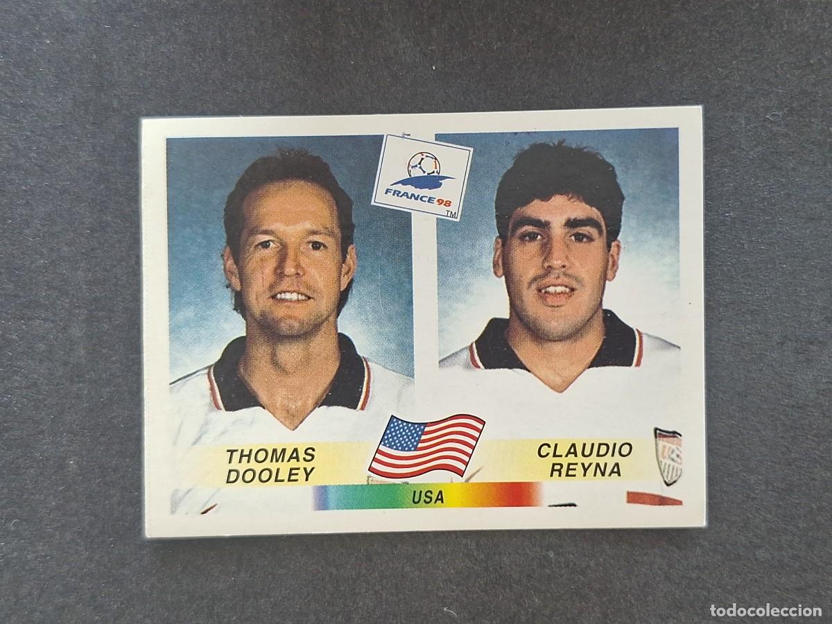 Cromos de f&uacute;tbol: L1 THOMAS DOOLEY - CLAUDIO REYNA SELECCION USA 413 MUNDIAL FRANCIA 98 PANINI NUNCA PEGADO SIN PEGAR