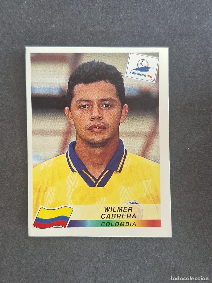 Cromos de f&uacute;tbol: L1 WILMER CABRERA SELECCION COLOMBIA 448 MUNDIAL FRANCIA 98 PANINI NUNCA PEGADO SIN PEGAR
