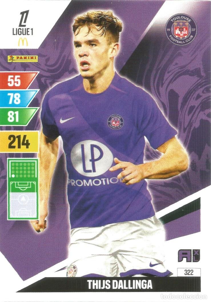 Cromos de f&uacute;tbol: Carta N&uacute;mero 322 - T. Dallinga - Toulouse - Ligue 1 McDonald's 2024-25 - Adrenalyn XL (Panini, 2024)