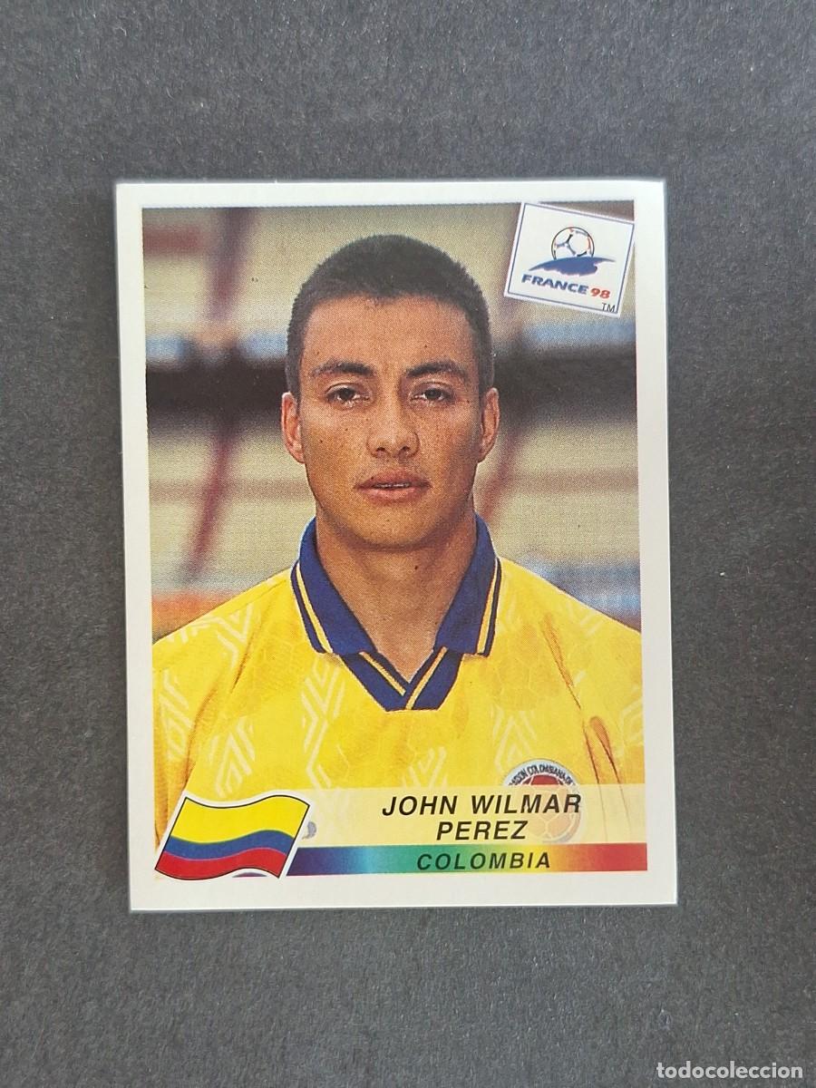 Cromos de f&uacute;tbol: L1 JOHN WILMAR PEREZ SELECCION COLOMBIA 453 MUNDIAL FRANCIA 98 PANINI NUNCA PEGADO SIN PEGAR