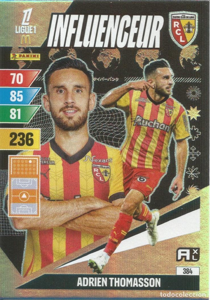 Cromos de f&uacute;tbol: Carta N&uacute;mero 384 - Thomasson - Influenceur - Ligue 1 McDonald's 2024-25 - Adrenalyn XL (Panini,2024)