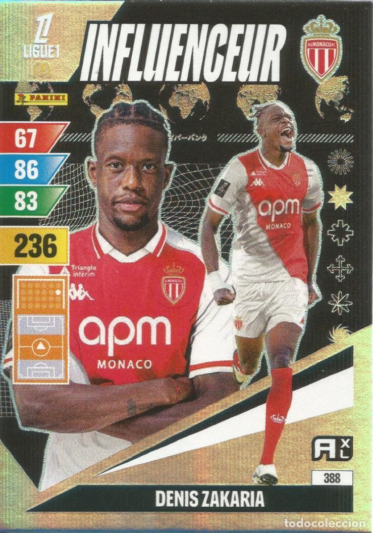 Cromos de f&uacute;tbol: Carta N&uacute;mero 388 - Zakaria - Influenceur - Ligue 1 McDonald's 2024-25 - Adrenalyn XL (Panini, 2024)