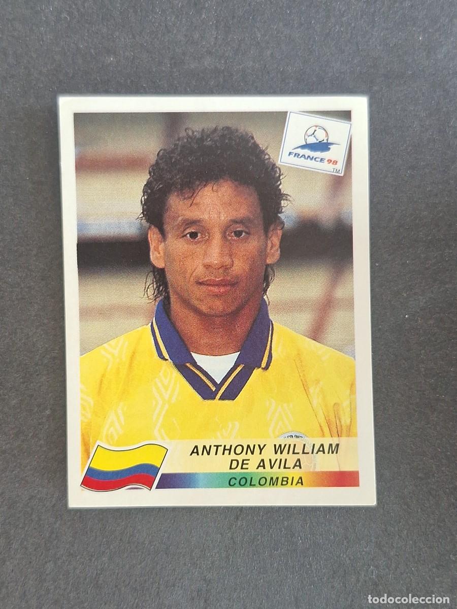 Cromos de f&uacute;tbol: L1 ANTHONY WILLIAM DE AVILA SELECCION COLOMBIA 459 MUNDIAL FRANCIA 98 PANINI NUNCA PEGADO SIN PEGAR