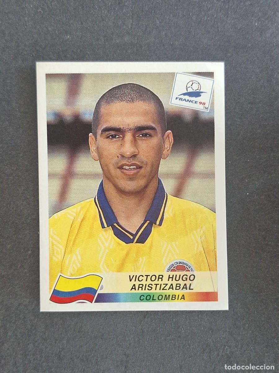 Cromos de f&uacute;tbol: L1 VICTOR HUGO ARISTAZABAL SELECCION COLOMBIA 461 MUNDIAL FRANCIA 98 PANINI NUNCA PEGADO SIN PEGAR