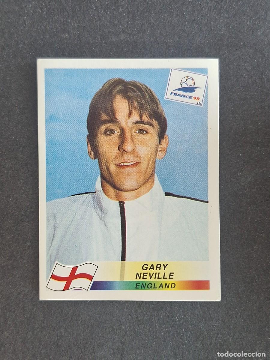 Cromos de f&uacute;tbol: L1 GARY NEVILLE SELECCION INGLATERRA 465 MUNDIAL FRANCIA 98 PANINI NUNCA PEGADO SIN PEGAR
