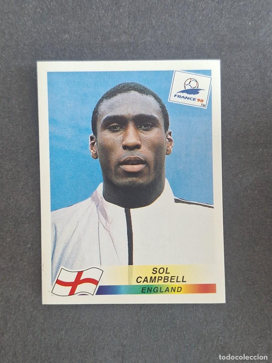 Cromos de f&uacute;tbol: L1 SOL CAMPBELL SELECCION INGLATERRA 468 MUNDIAL FRANCIA 98 PANINI NUNCA PEGADO SIN PEGAR