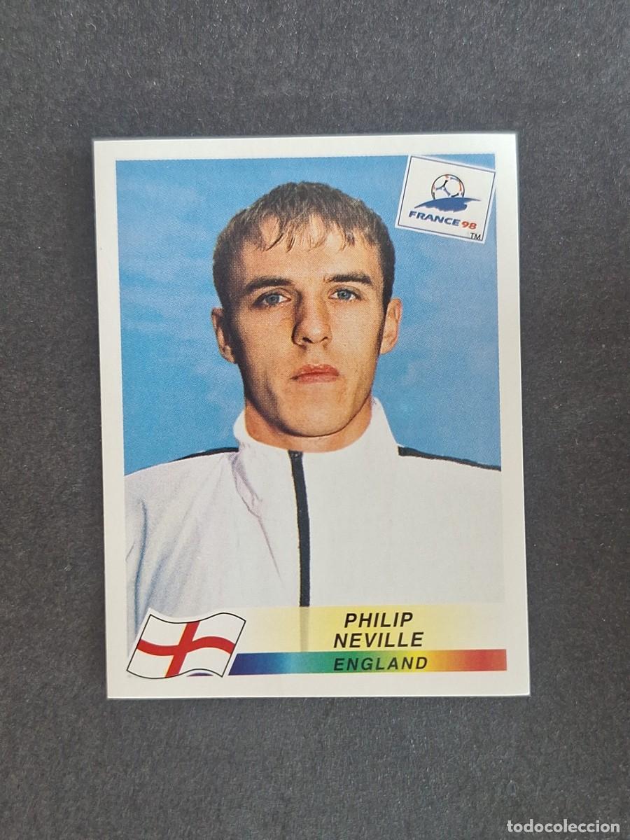 Cromos de f&uacute;tbol: L1 PHILIP NEVILLE SELECCION INGLATERRA 469 MUNDIAL FRANCIA 98 PANINI NUNCA PEGADO SIN PEGAR