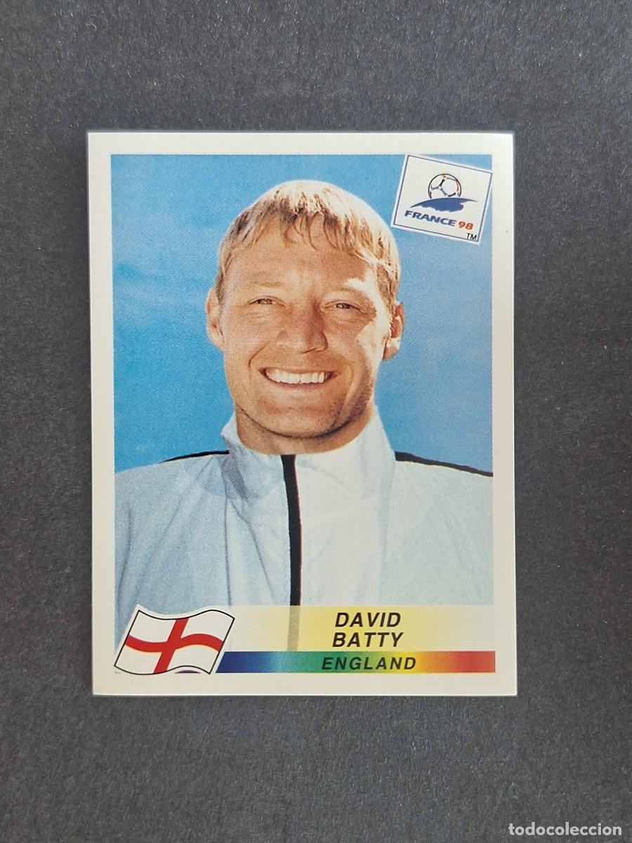 Cromos de f&uacute;tbol: L1 DAVID BATTY SELECCION INGLATERRA 470 MUNDIAL FRANCIA 98 PANINI NUNCA PEGADO SIN PEGAR