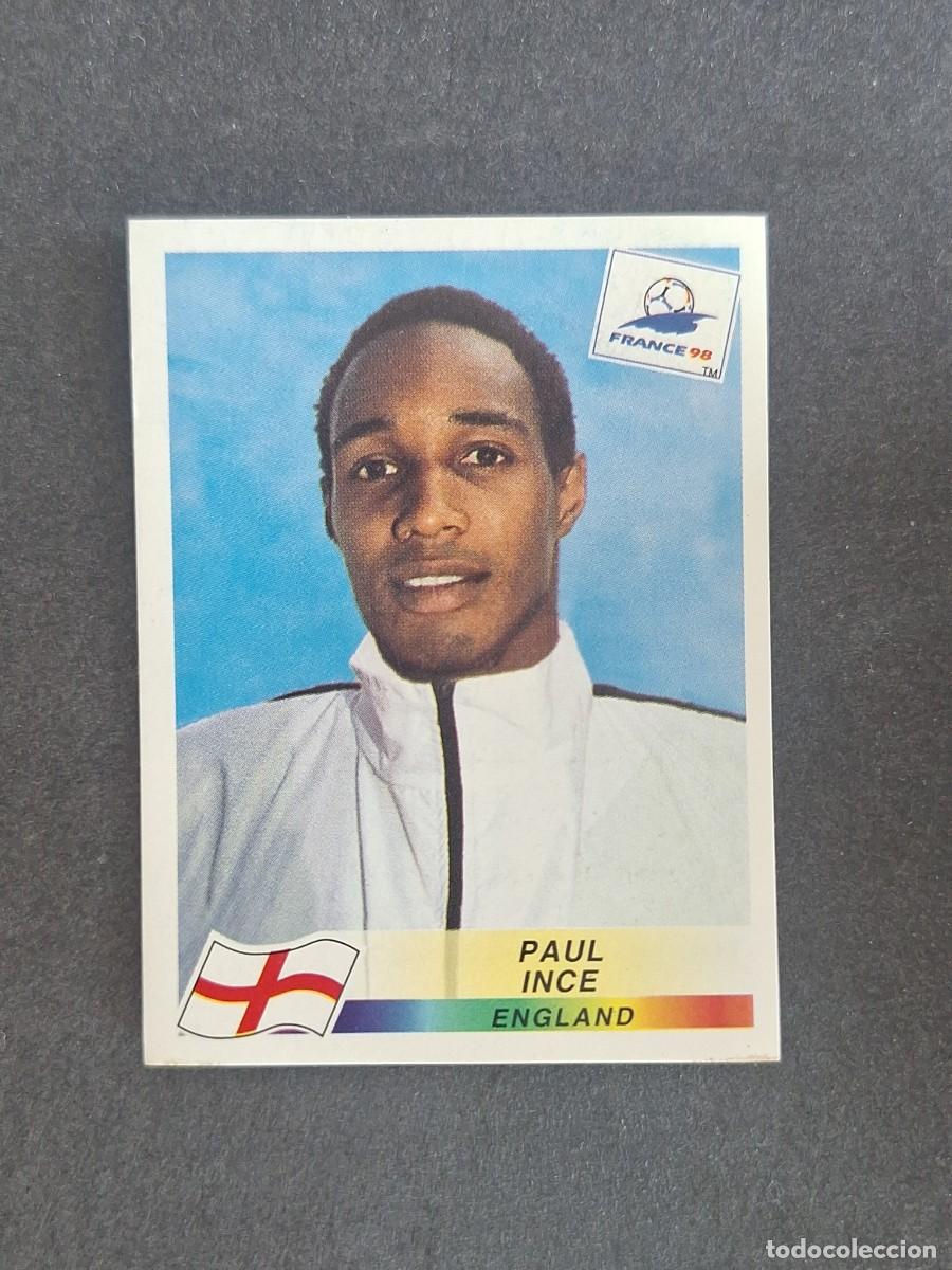 Cromos de f&uacute;tbol: L1 PAUL INCE SELECCION INGLATERRA 471 MUNDIAL FRANCIA 98 PANINI NUNCA PEGADO SIN PEGAR