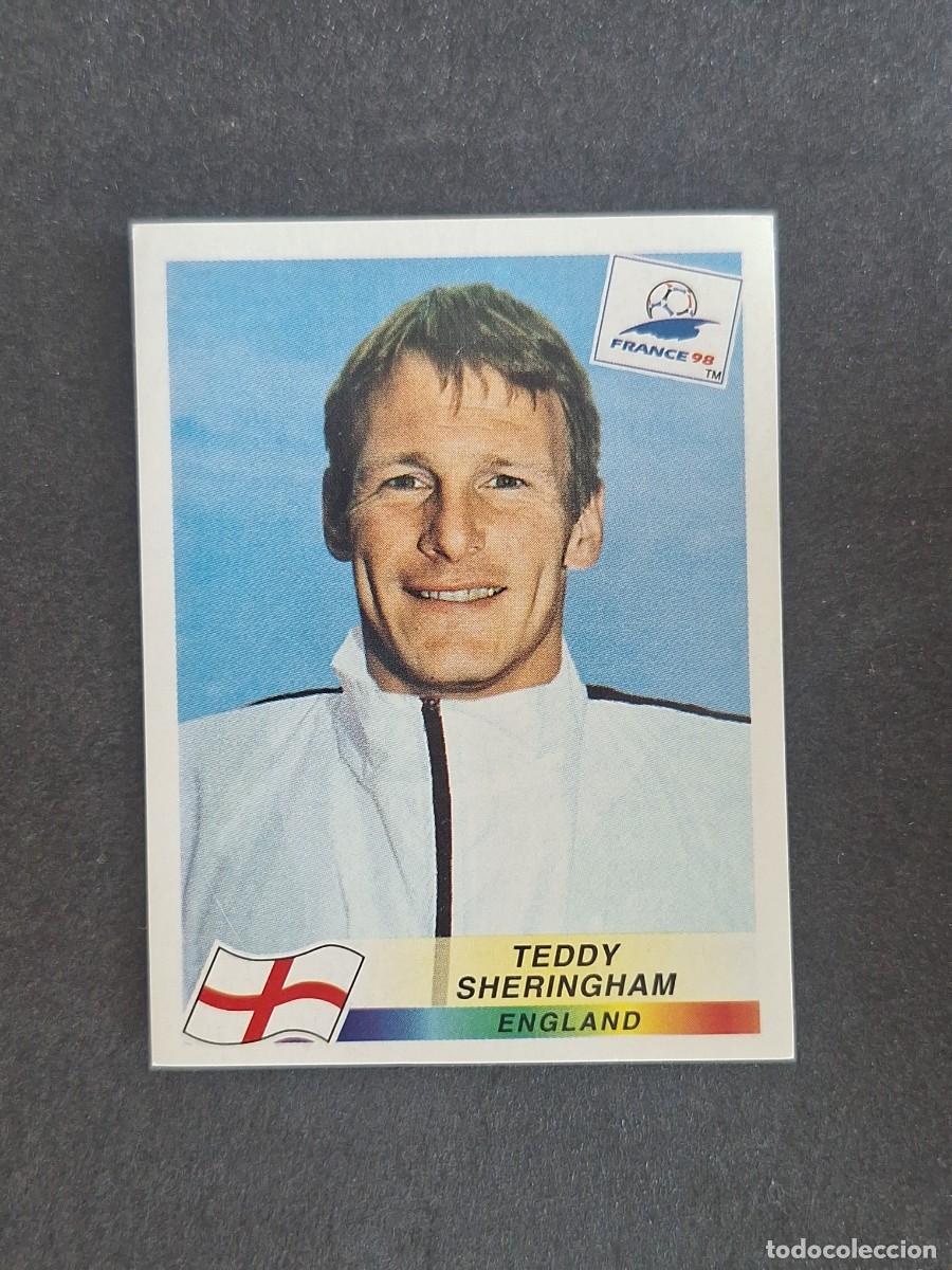 Cromos de f&uacute;tbol: L1 TEDDY SHERINGHAM SELECCION INGLATERRA 475 MUNDIAL FRANCIA 98 PANINI NUNCA PEGADO SIN PEGAR