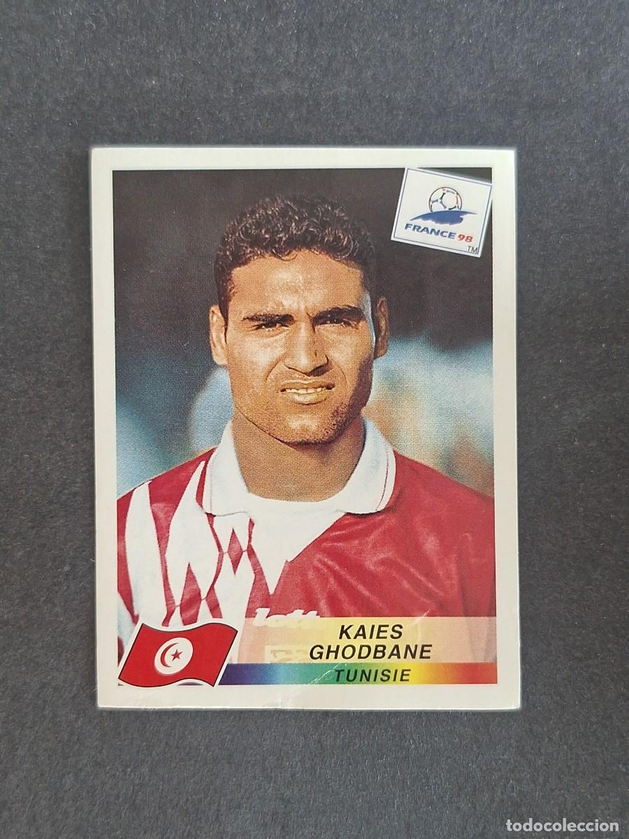 Cromos de f&uacute;tbol: L1 KAIES GHODBANE SELECCION TUNEZ 490 MUNDIAL FRANCIA 98 PANINI NUNCA PEGADO SIN PEGAR