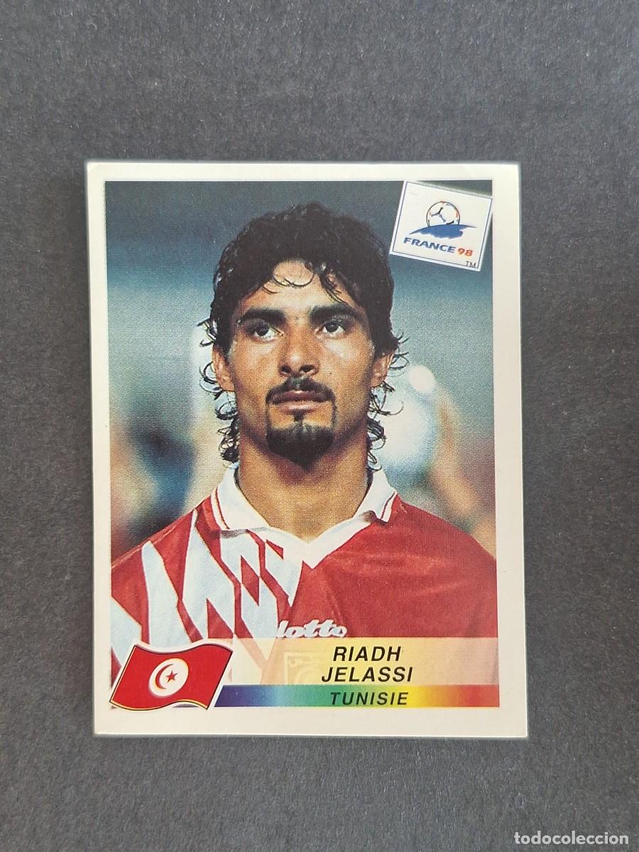 Cromos de f&uacute;tbol: L1 RIADH JELASSI SELECCION TUNEZ 496 MUNDIAL FRANCIA 98 PANINI NUNCA PEGADO SIN PEGAR