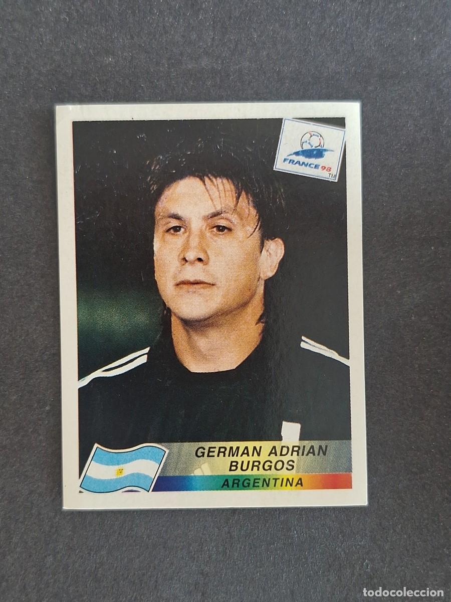 Cromos de f&uacute;tbol: L1 GERMAN ADRIAN BURGOS SELECCION ARGENTINA 500 MUNDIAL FRANCIA 98 PANINI NUNCA PEGADO SIN PEGAR