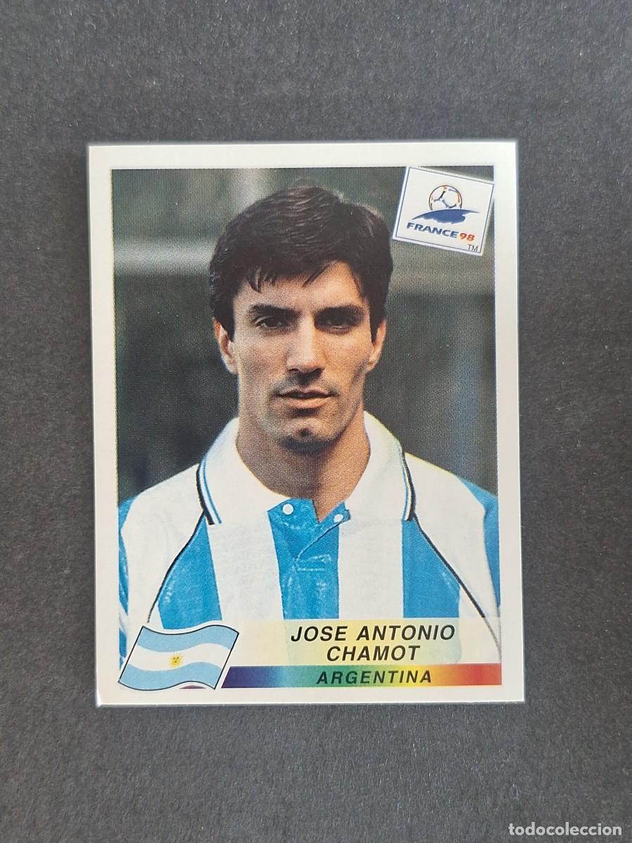 Cromos de f&uacute;tbol: L1 JOSE ANTONIO CHAMOT SELECCION ARGENTINA 503 MUNDIAL FRANCIA 98 PANINI NUNCA PEGADO SIN PEGAR