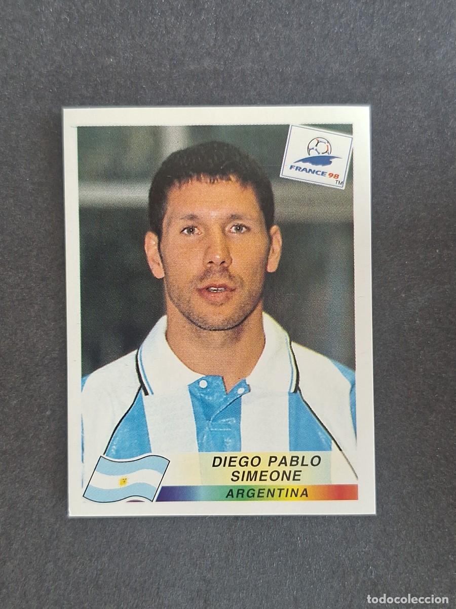 Cromos de f&uacute;tbol: L1 DIEGO PABLO SIMEONE SELECCION ARGENTINA 505 MUNDIAL FRANCIA 98 PANINI NUNCA PEGADO SIN PEGAR