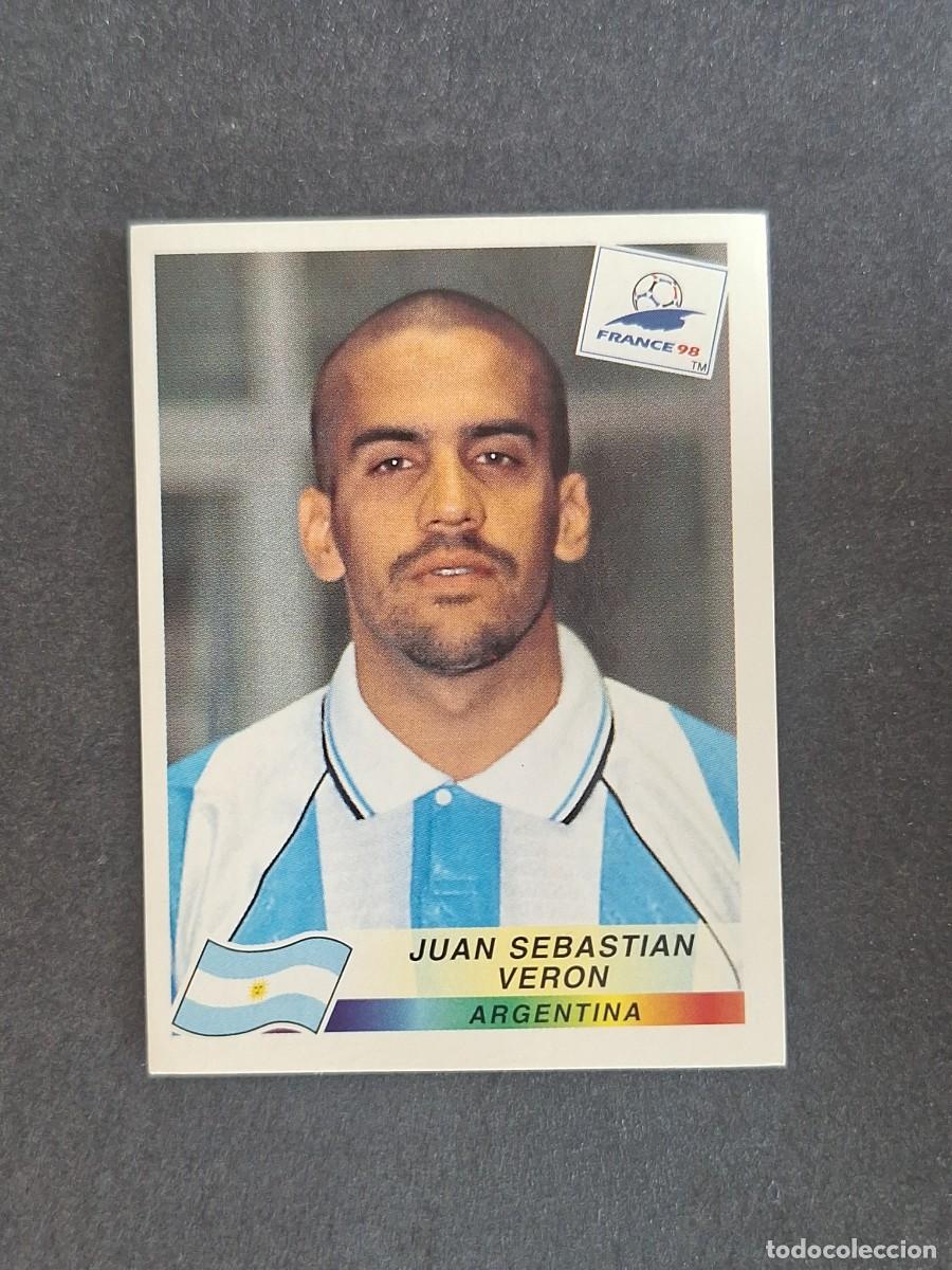 Cromos de f&uacute;tbol: L1 JUAN SEBASTIAN VERON SELECCION ARGENTINA 507 MUNDIAL FRANCIA 98 PANINI NUNCA PEGADO SIN PEGAR
