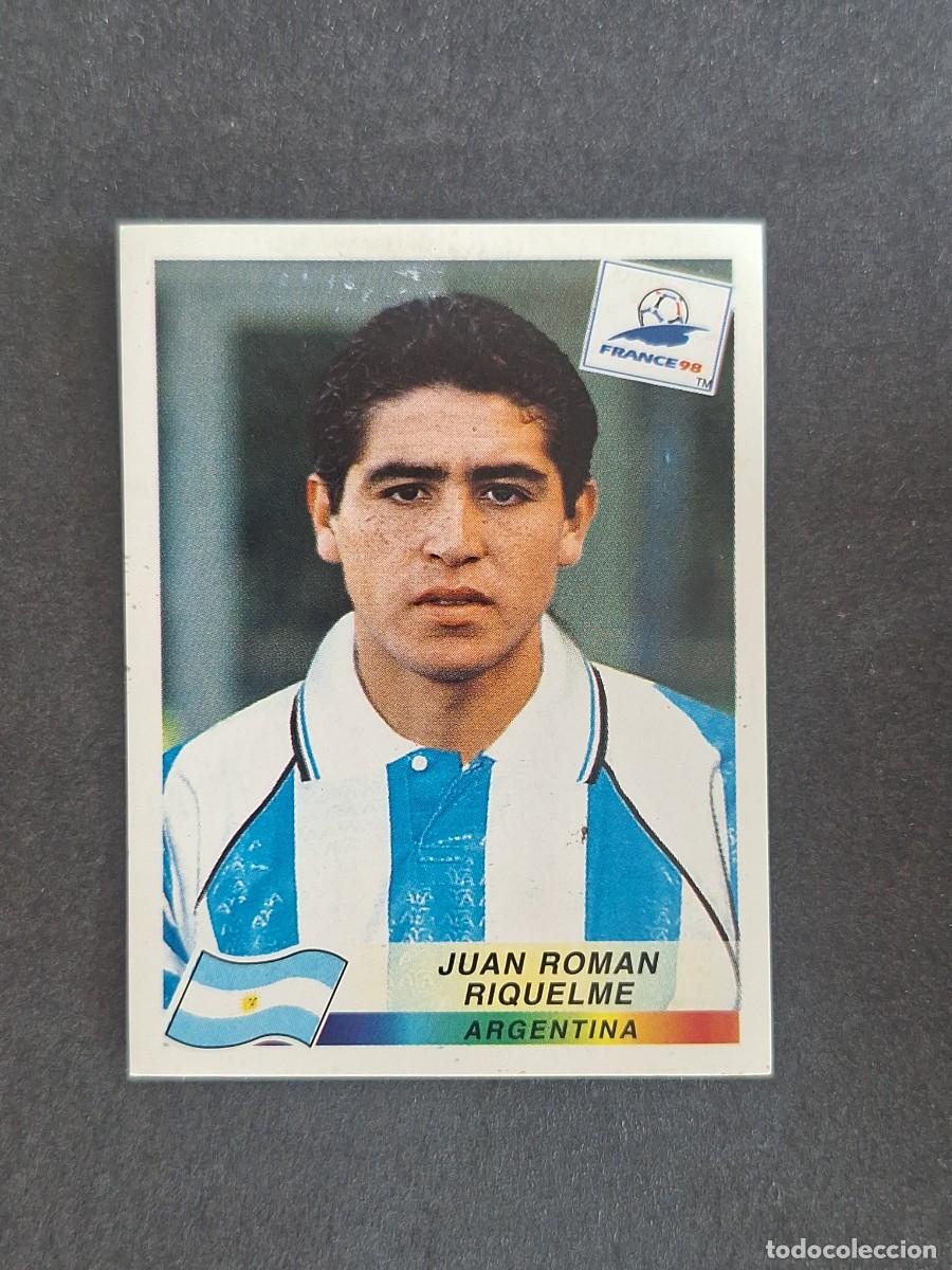 Cromos de f&uacute;tbol: L1 JUAN ROMAN RIQUELME SELECCION ARGENTINA 509 MUNDIAL FRANCIA 98 PANINI NUNCA PEGADO SIN PEGAR
