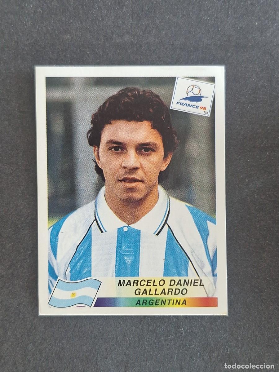 Cromos de f&uacute;tbol: L1 MARCEL DANIEL GALLARDO SELECCION ARGENTINA 510 MUNDIAL FRANCIA 98 PANINI NUNCA PEGADO SIN PEGAR