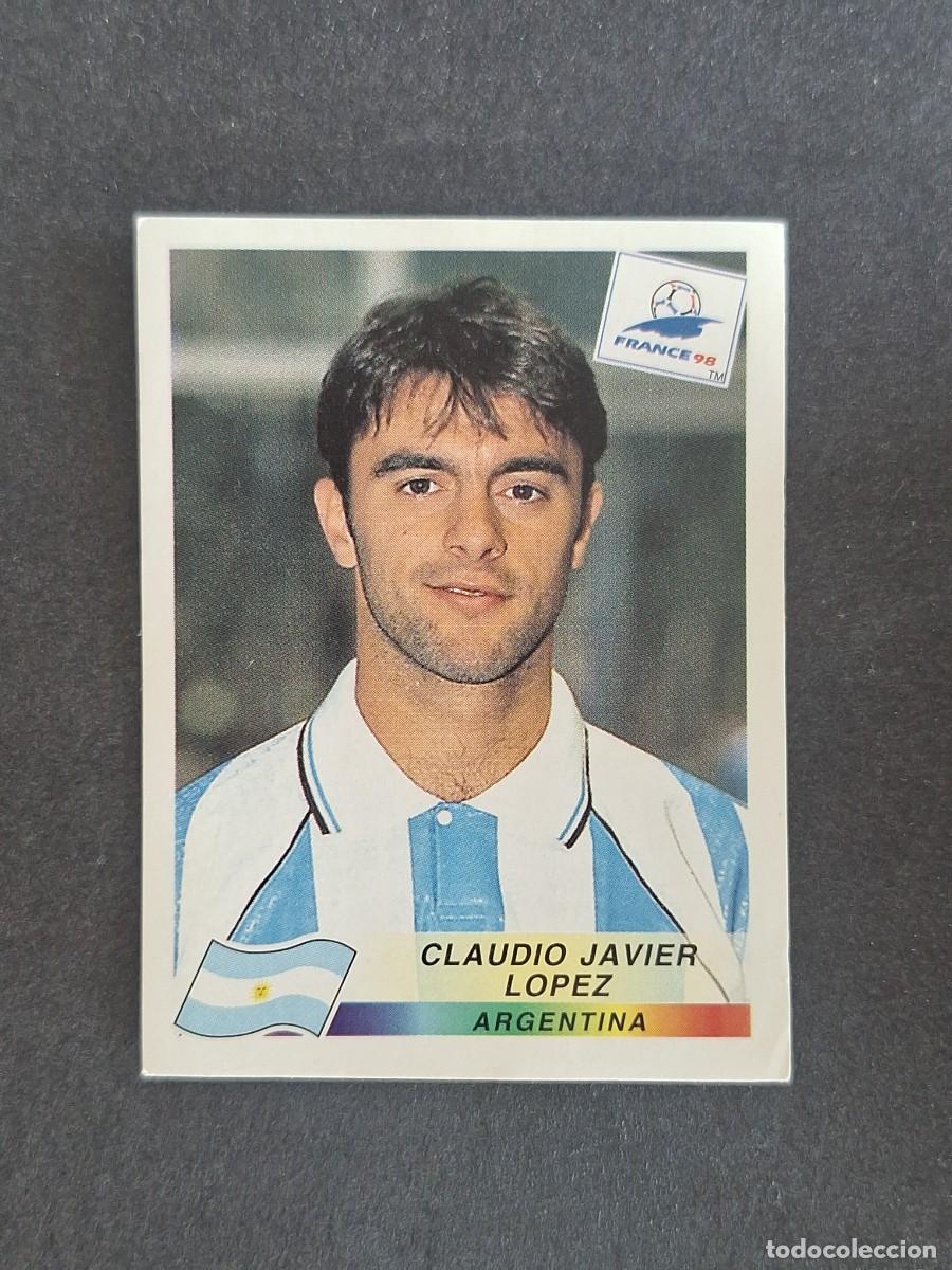Cromos de f&uacute;tbol: L1 CLAUDIO JAVIER LOPEZ SELECCION ARGENTINA 512 MUNDIAL FRANCIA 98 PANINI NUNCA PEGADO SIN PEGAR