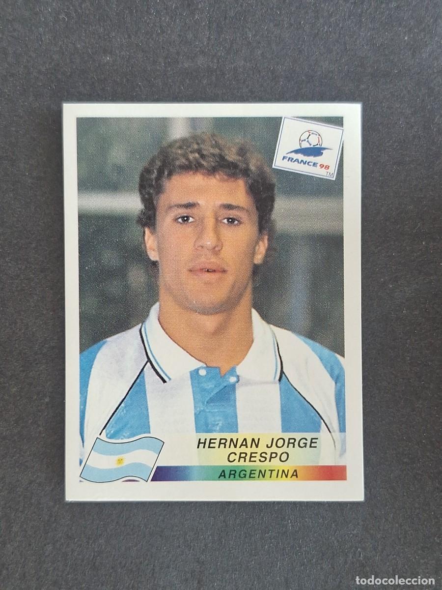 Cromos de f&uacute;tbol: L1 HERNAN JORGE CRESPO SELECCION ARGENTINA 513 MUNDIAL FRANCIA 98 PANINI NUNCA PEGADO SIN PEGAR