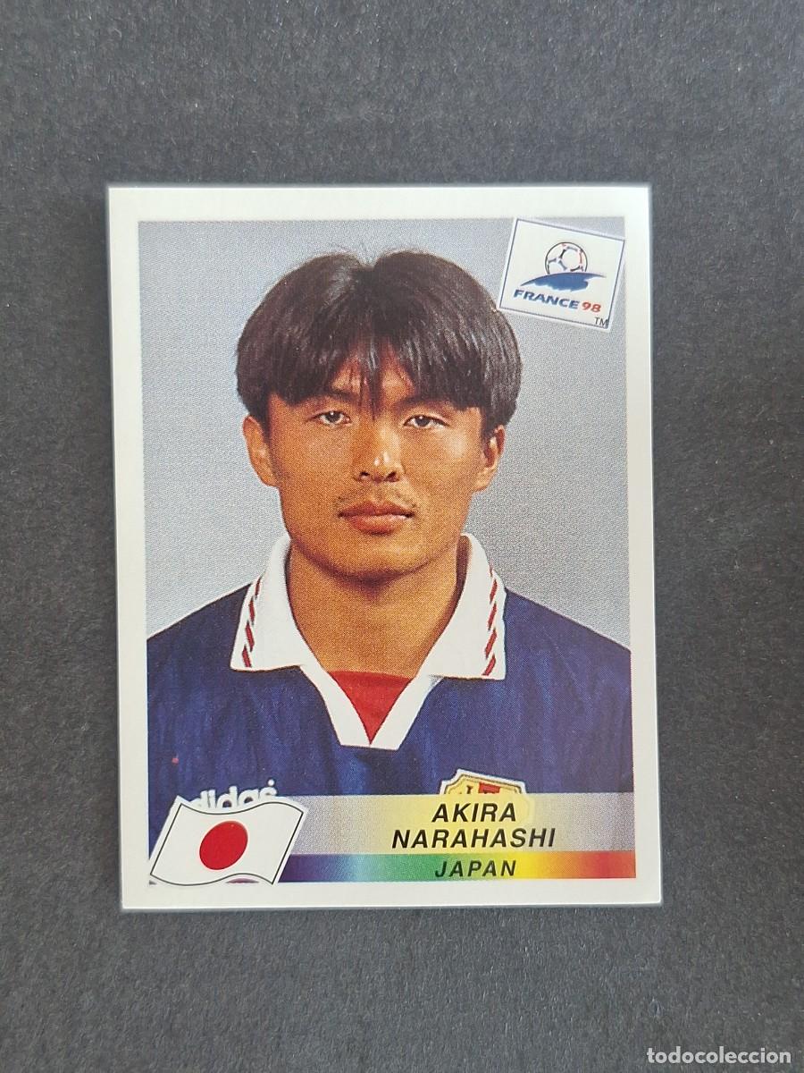 Cromos de f&uacute;tbol: L1 AKIRA NARAHASHI SELECCION JAPON 519 MUNDIAL FRANCIA 98 PANINI NUNCA PEGADO SIN PEGAR