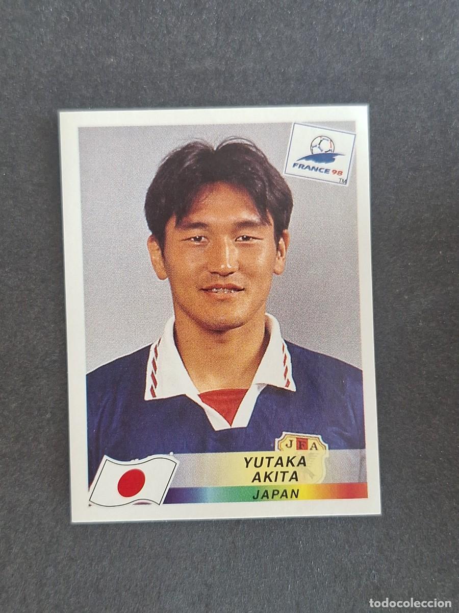 Cromos de f&uacute;tbol: L1 YUTAKA AKITA SELECCION JAPON 520 MUNDIAL FRANCIA 98 PANINI NUNCA PEGADO SIN PEGAR