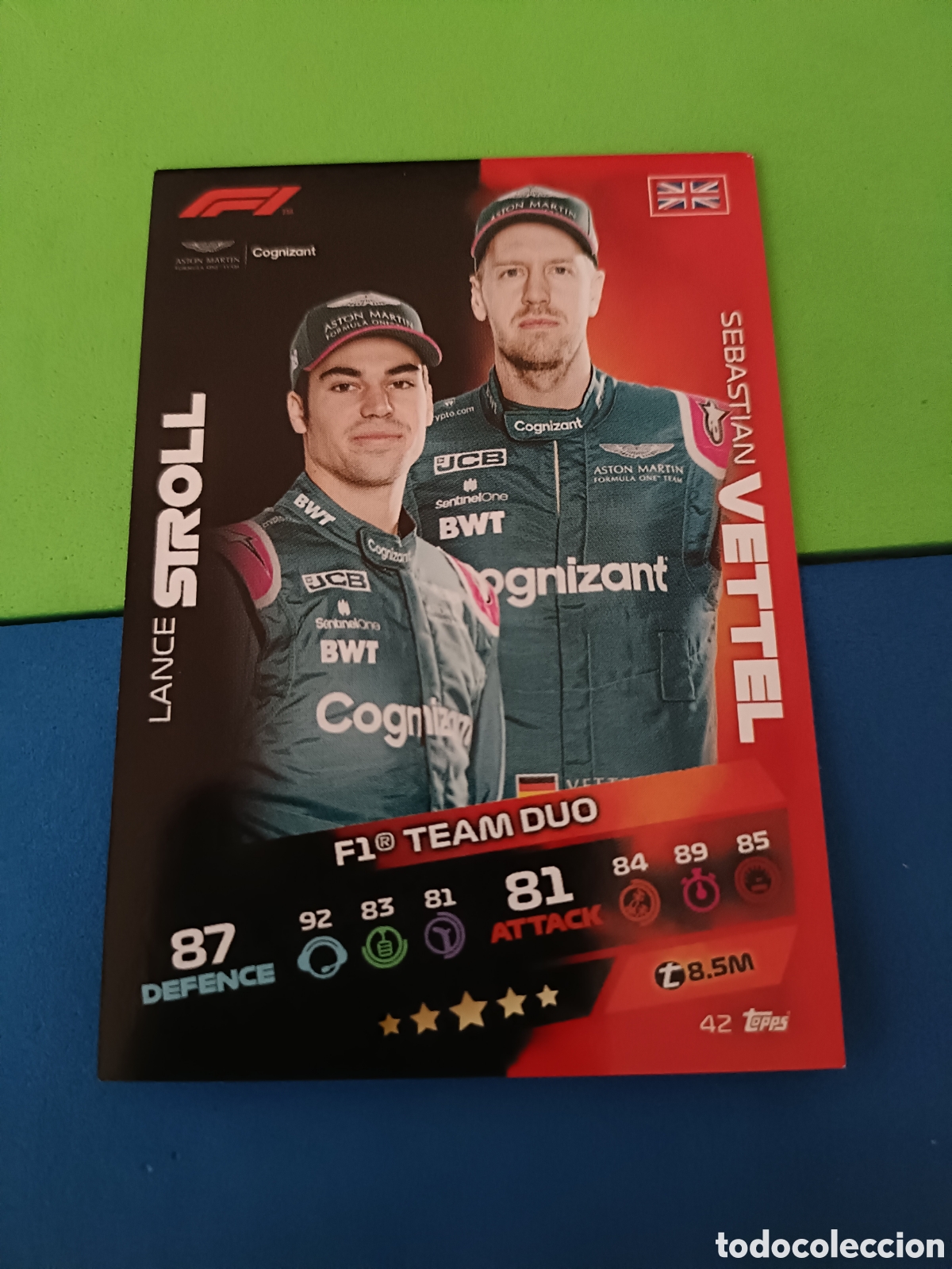 Cromos de f&uacute;tbol: Topps Turbo Attax F&oacute;rmula uno F1 2021 - 42 Stroll Vettel