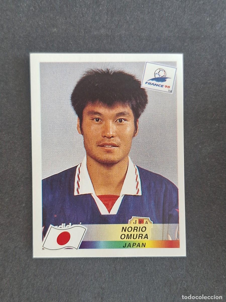 Cromos de f&uacute;tbol: L1 NORIO OMURA SELECCION JAPON 522 MUNDIAL FRANCIA 98 PANINI NUNCA PEGADO SIN PEGAR