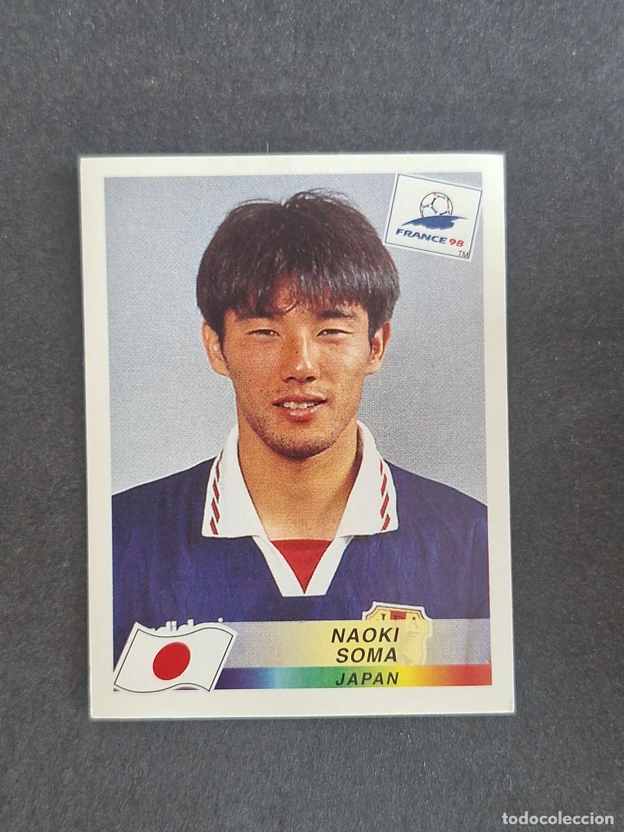 Cromos de f&uacute;tbol: L1 NAOKI SOMA SELECCION JAPON 523 MUNDIAL FRANCIA 98 PANINI NUNCA PEGADO SIN PEGAR