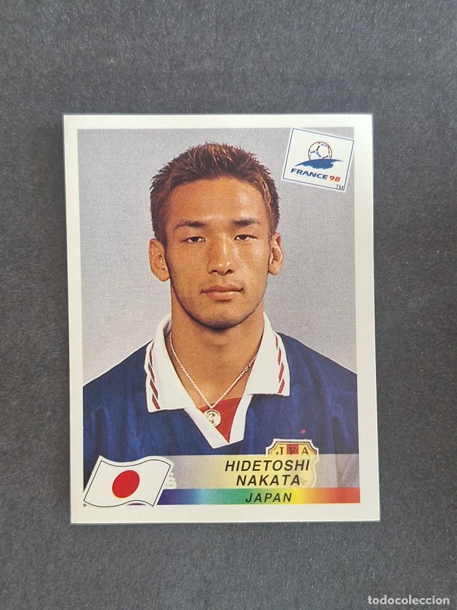 Cromos de f&uacute;tbol: L1 HIDETOSHI NAKATA SELECCION JAPON 524 MUNDIAL FRANCIA 98 PANINI NUNCA PEGADO SIN PEGAR