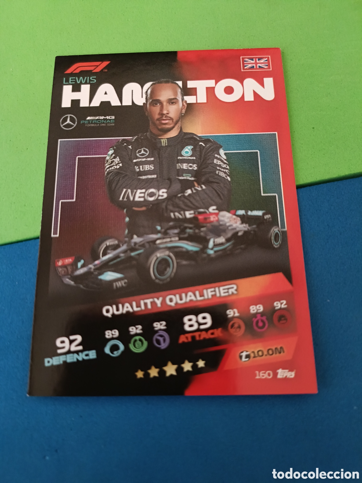 Cromos de f&uacute;tbol: Topps Turbo Attax F&oacute;rmula uno F1 2021 - 160 Hamilton