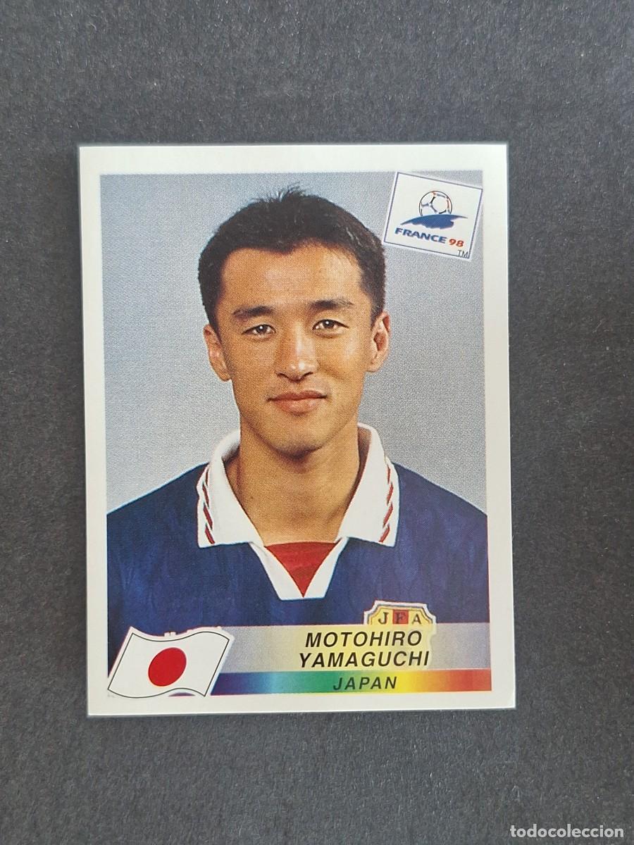 Cromos de f&uacute;tbol: L1 MOTOHIRO YAMAGUCHI SELECCION JAPON 525 MUNDIAL FRANCIA 98 PANINI NUNCA PEGADO SIN PEGAR