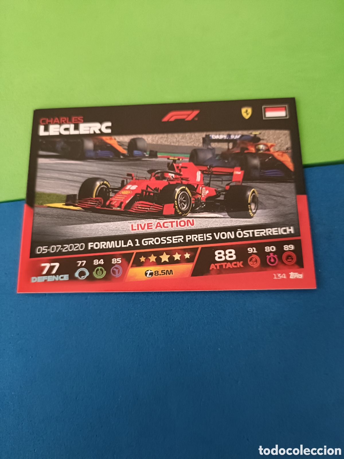 Cromos de f&uacute;tbol: Topps Turbo Attax F&oacute;rmula uno F1 2021 - 134 Leclerc