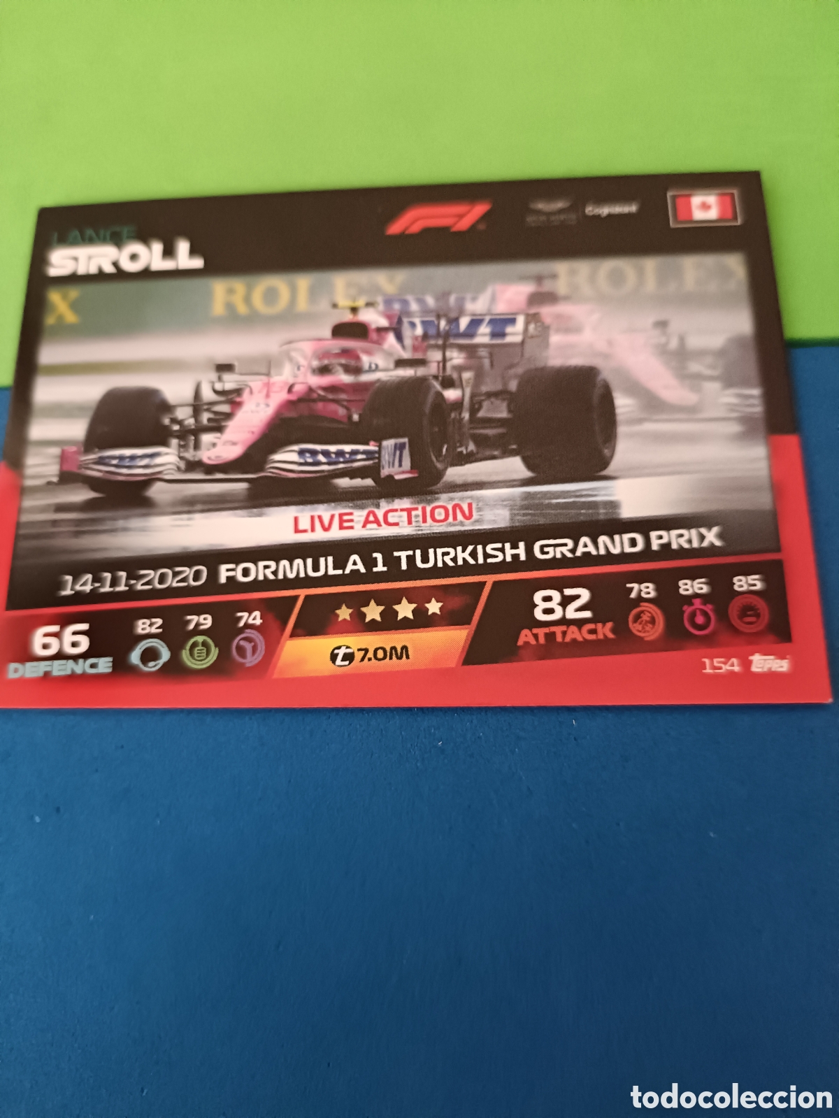 Cromos de f&uacute;tbol: Topps Turbo Attax F&oacute;rmula uno F1 2021 - 154 Stroll