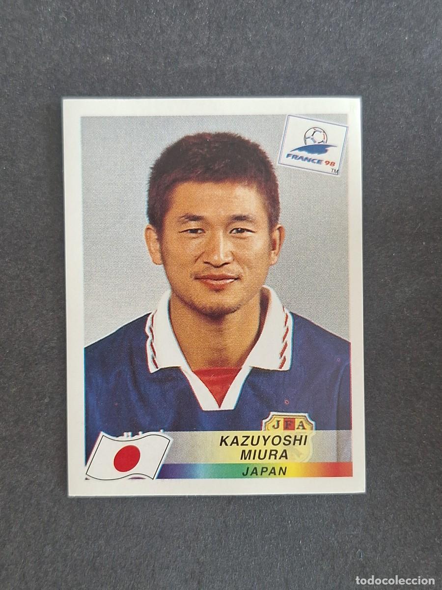 Cromos de f&uacute;tbol: L1 KAZUYOSHI MIURA SELECCION JAPON 531 MUNDIAL FRANCIA 98 PANINI NUNCA PEGADO SIN PEGAR