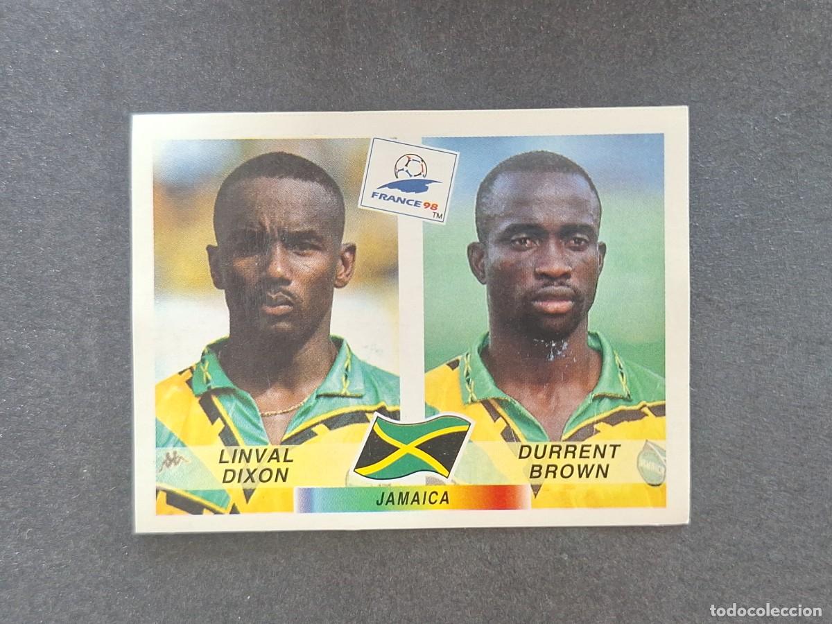 Cromos de f&uacute;tbol: L1 DIXON - BROWN SELECCION JAMAICA 554 MUNDIAL FRANCIA 98 PANINI NUNCA PEGADO SIN PEGAR