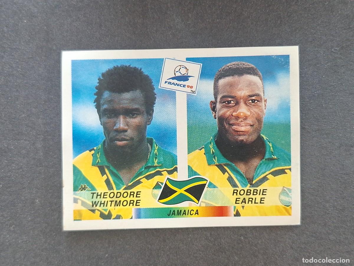Cromos de f&uacute;tbol: L1 WHITMORE - EARLE SELECCION JAMAICA 558 MUNDIAL FRANCIA 98 PANINI NUNCA PEGADO SIN PEGAR