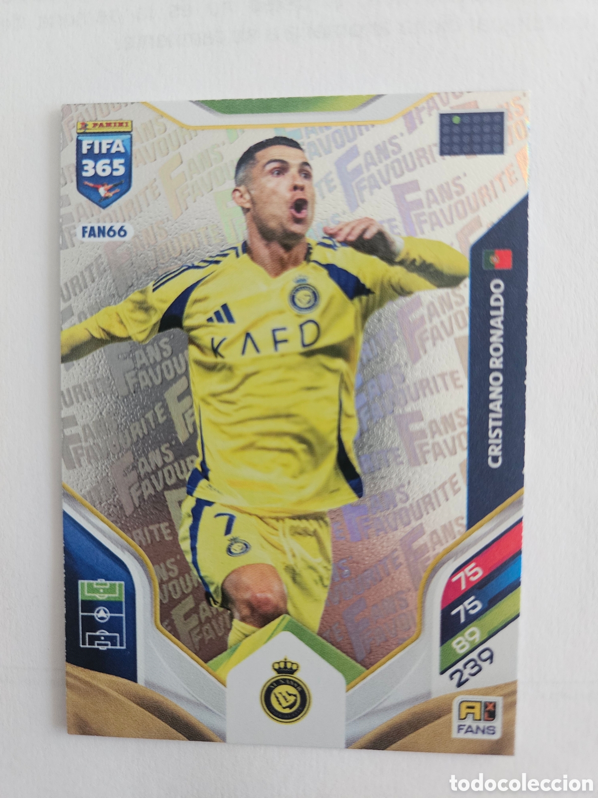 Cromos de f&uacute;tbol: Cristiano Ronaldo FAN66 Fans Favourite Panini Adrenalyn FIFA 365 2026 Al Nasser