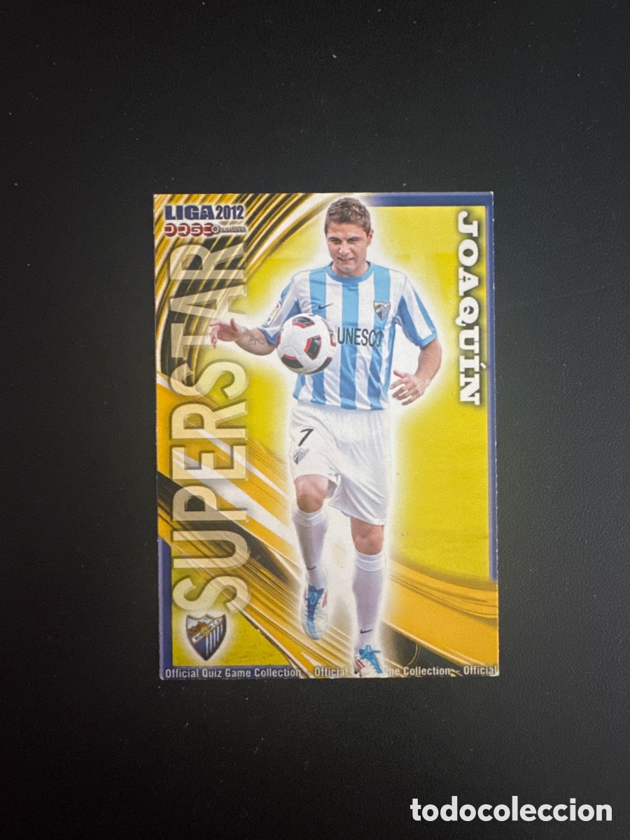 Cromos de f&uacute;tbol: JOAQU&Iacute;N SUPERSTAR M&Aacute;LAGA NUMERO 294 MUNDICROMO 2011 LAS FICHAS QUIZ DE LA LIGA 2012