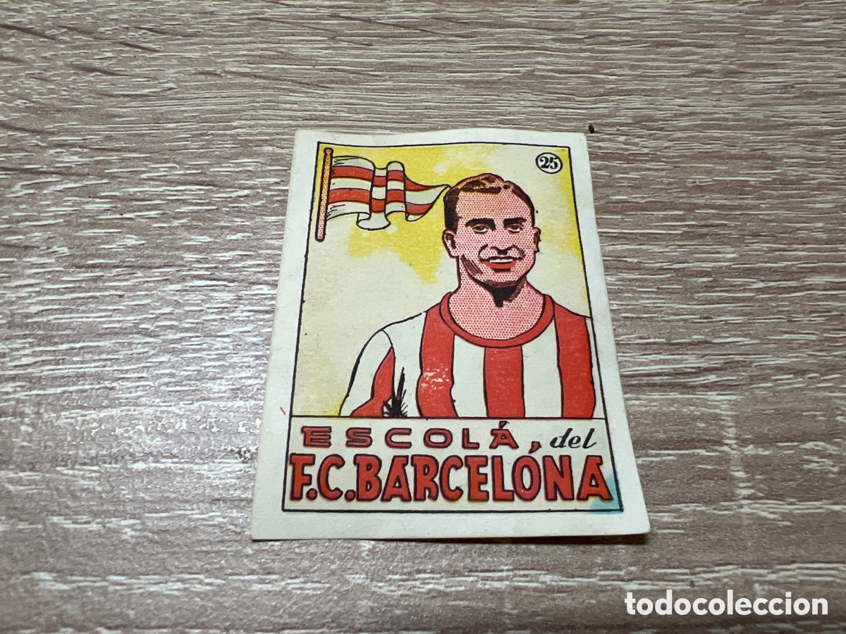 Figurine di Calcio: 1939 ESCOLA FC BARCELONA N&ordm; 25 BRUGUERA SIN PEGAR
