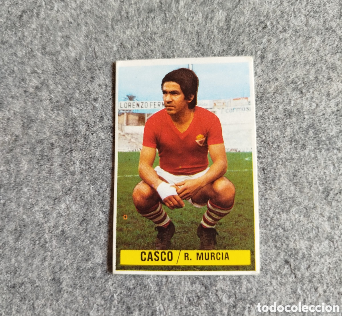 Cromos de f&uacute;tbol: SIN PEGAR CASCO MURCIA 74 75 1974 1975 EDICIONES ESTE CROMO NUEVO NUNCA PEGADO