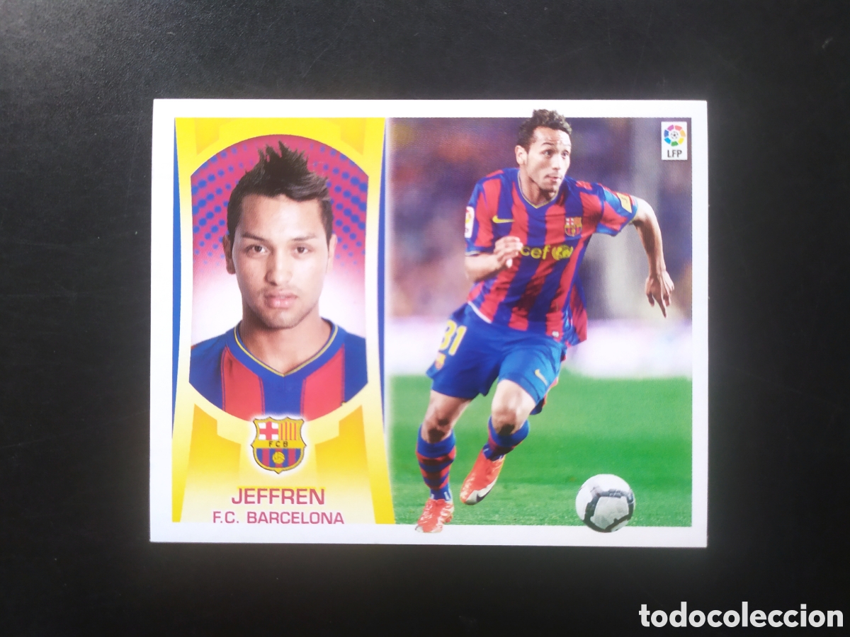 Cromos de f&uacute;tbol: Liga este 2009 2010 09 10 panini Jeffren coloca n&deg; 14 B 14 B Barcelona