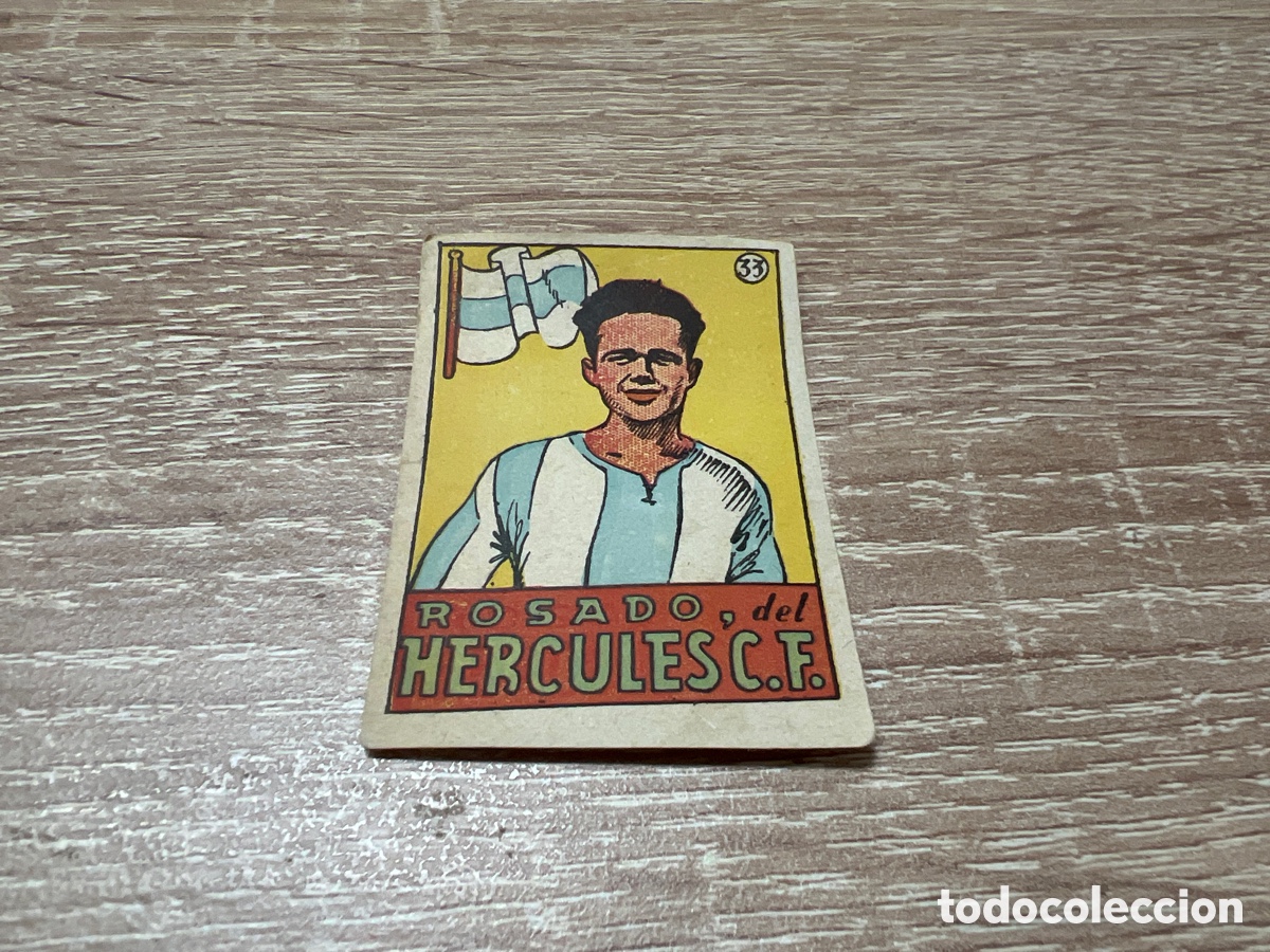 Cartes &agrave; collectionner de Football: 1939 ROSADO HERCULES C.F. N&ordm; 33 BRUGUERA